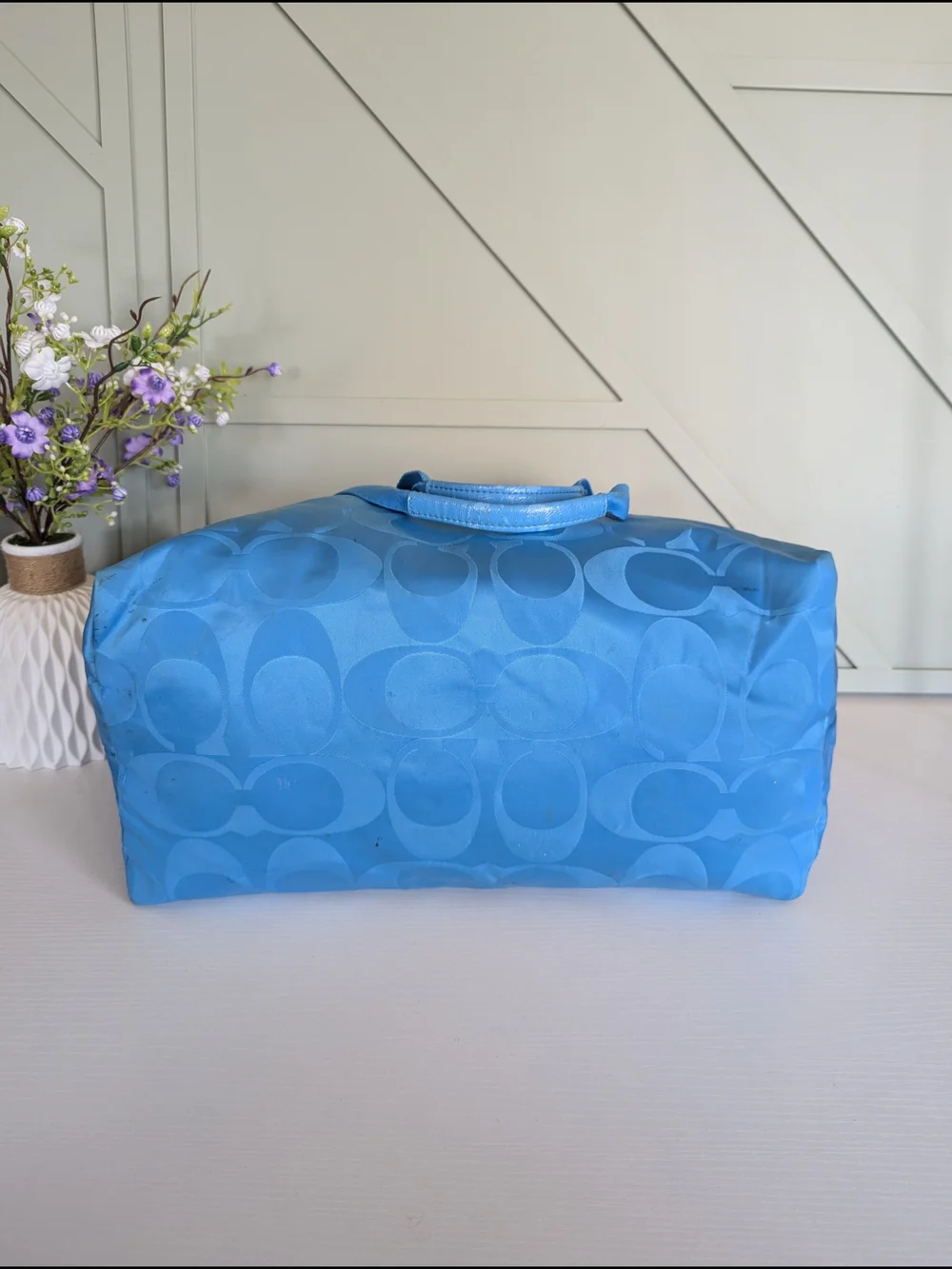 Coach Getaway Signature Nylon Packable Weekender Tote Bag
